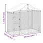 Preview: Outdoor-Hundezwinger mit Dach Silber 3x1,5x2,5m Stahl Verzinkt