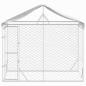 Preview: Outdoor-Hundezwinger mit Dach Silber 3x1,5x2,5m Stahl Verzinkt