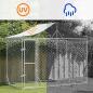 Preview: Outdoor-Hundezwinger mit Dach Silber 3x1,5x2,5m Stahl Verzinkt