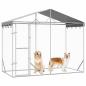 Preview: Outdoor-Hundezwinger mit Dach Silber 3x1,5x2,5m Stahl Verzinkt