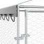 Preview: Outdoor-Hundezwinger mit Dach Silber 3x1,5x2,5m Stahl Verzinkt