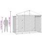Preview: Outdoor-Hundezwinger mit Dach Silber 3x1,5x2,5m Stahl Verzinkt