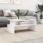 Preview: ARDEBO.de - Couchtisch Hochglanz-Weiß 90x55x42,5 cm Holzwerkstoff