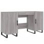 Preview: Schreibtisch Grau Sonoma 140x50x75 cm Holzwerkstoff
