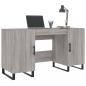 Preview: Schreibtisch Grau Sonoma 140x50x75 cm Holzwerkstoff