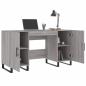 Preview: Schreibtisch Grau Sonoma 140x50x75 cm Holzwerkstoff