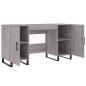 Preview: Schreibtisch Grau Sonoma 140x50x75 cm Holzwerkstoff