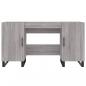 Preview: Schreibtisch Grau Sonoma 140x50x75 cm Holzwerkstoff