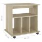 Preview: Rollschrank Sonoma-Eiche 60x45x60 cm Holzwerkstoff