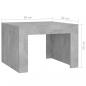 Preview: Couchtisch Betongrau 50x50x35 cm Holzwerkstoff