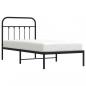 Preview: Bettgestell mit Kopfteil Metall Schwarz 90x190 cm