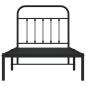 Preview: Bettgestell mit Kopfteil Metall Schwarz 90x190 cm