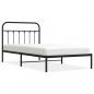 Preview: Bettgestell mit Kopfteil Metall Schwarz 107x203 cm