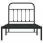 Preview: Bettgestell mit Kopfteil Metall Schwarz 90x200 cm