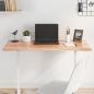 Preview: ARDEBO.de - Tischplatte 100x60x2 cm Massivholz Eiche Behandelt Baumkante
