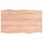 Preview: Tischplatte 100x60x2 cm Massivholz Eiche Behandelt Baumkante