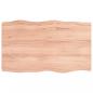 Preview: Tischplatte 100x60x(2-6) cm Massivholz Behandelt Baumkante