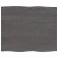 Preview: Tischplatte 60x50x(2-6) cm Massivholz Behandelt Baumkante