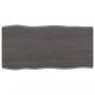 Preview: Tischplatte 80x40x(2-4) cm Massivholz Behandelt Baumkante
