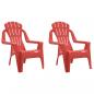 Preview: Kinder-Gartenstühle 2 Stk. Rot 37x34x44 cm PP Holzoptik