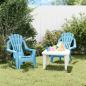 Preview: ARDEBO.de - Kinder-Gartenstühle 2 Stk. Blau 37x34x44 cm PP Holzoptik