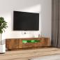 Preview: 2-tlg. TV-Schrank-Set LED-Leuchten Räuchereiche Holzwerkstoff