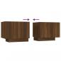 Preview: 2-tlg. TV-Schrank-Set LED-Leuchten Braun Eiche Holzwerkstoff