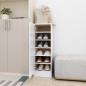 Preview: ARDEBO.de - Schuhschrank Weiß 32x35x92 cm Holzwerkstoff
