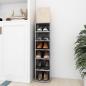 Preview: ARDEBO.de - Schuhschrank Betongrau 27,5x27x102 cm Holzwerkstoff