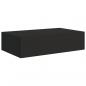 Preview: Wandregal mit Schublade Schwarz 40x23,5x10 cm MDF