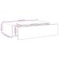 Preview: Wandregale mit Schubladen 2 Stk. Schwarz 40x23,5x10 cm MDF