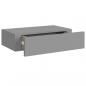 Preview: Wandregal mit Schublade Grau 40x23,5x10 cm MDF