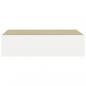 Preview: Wandregale mit Schubladen 2 Stk. Eichen-Optik Weiß 40x23,5x10cm