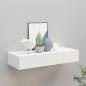 Preview: ARDEBO.de - Wandregal mit Schublade Weiß 60x23,5x10 cm MDF