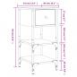 Preview: Nachttische 2 Stk. Schwarz 34x36x70 cm Holzwerkstoff