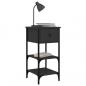 Preview: Nachttische 2 Stk. Schwarz 34x36x70 cm Holzwerkstoff
