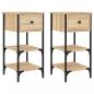 Preview: Nachttische 2 Stk. Sonoma-Eiche 34x36x70 cm Holzwerkstoff