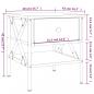 Preview: Nachttische 2 Stk. Braun Eichen-Optik 40x42x45 cm Holzwerkstoff