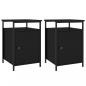 Preview: Nachttische 2 Stk. Schwarz 40x42x60 cm Holzwerkstoff