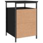 Preview: Nachttische 2 Stk. Schwarz 40x42x60 cm Holzwerkstoff