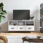 Preview: ARDEBO.de - TV-Schrank Hochglanz-Weiß 102x36x50 cm Holzwerkstoff