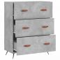 Preview: Kommode Betongrau 69,5x34x90 cm Holzwerkstoff