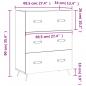 Preview: Kommode Grau Sonoma 69,5x34x90 cm Holzwerkstoff