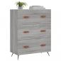 Preview: Kommode Grau Sonoma 69,5x34x90 cm Holzwerkstoff