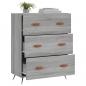 Preview: Kommode Grau Sonoma 69,5x34x90 cm Holzwerkstoff