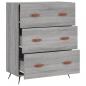 Preview: Kommode Grau Sonoma 69,5x34x90 cm Holzwerkstoff