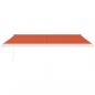 Preview: Markise Einziehbar Orange und Braun 4,5x3 m Stoff und Aluminium