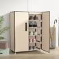 Preview: ARDEBO.de - Schuhschrank Creme 60x28x90 cm Stoff