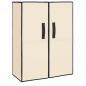 Preview: Schuhschrank Creme 60x28x90 cm Stoff