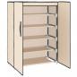 Preview: Schuhschrank Creme 60x28x90 cm Stoff